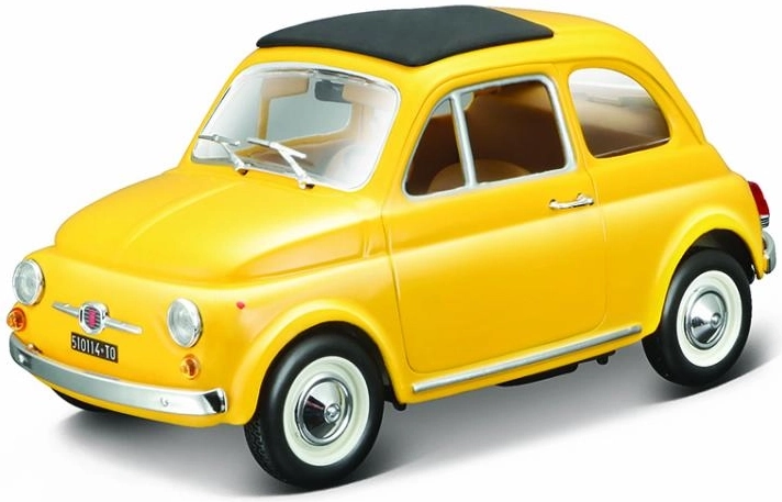 Metallmodellauto Fiat 500 F (1965) 1:24 gelb