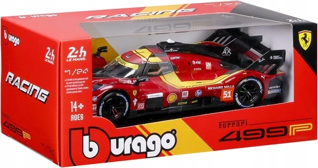 BBU Ferrari Racing 499P Le Mans Rot #51 Modellauto 1:24