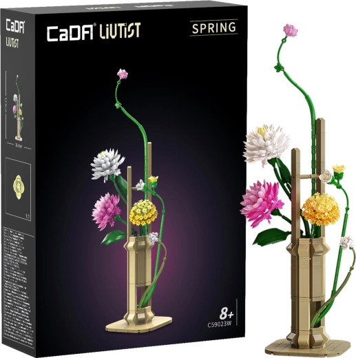 CaDA Floral Art Spring Whispers Bauset – Blumenarrangement 53 cm, 637 Teile