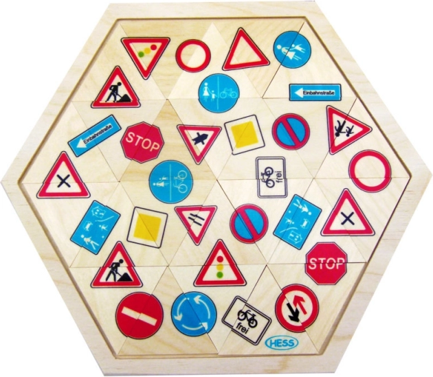 Hess Puzzle Mosaik Verkehrszeichen 24 Teile