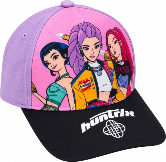 Kinder-Kappe K-Pop Demon Hunters HUNTR/X lila-schwarz