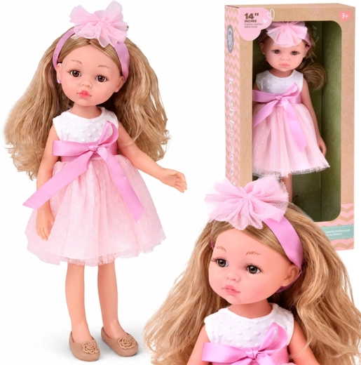 Ballettpuppe in rosa Tüllkleid 35 cm