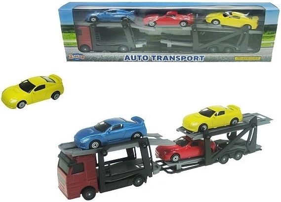 Autotransporter mit 3 Sportwagen