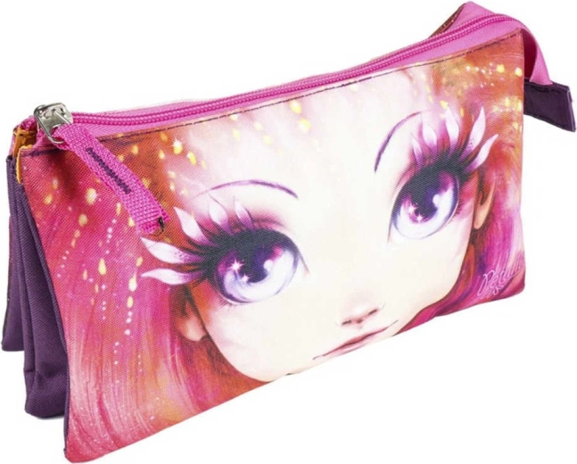 Schuletui für Mädchen Nebulous mit Reißverschluss, mit 3 Fächern, 23 × 13 cm – 1 Stück