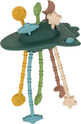 Petite&Mars Sensorik-Spielzeug aus Silikon Crazy Rocket misty green 10m+