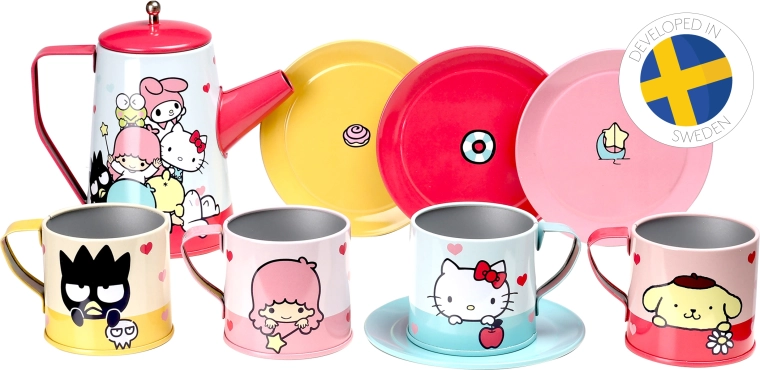 Hello Kitty Kinder-Teeservice aus Metall zum Spielen