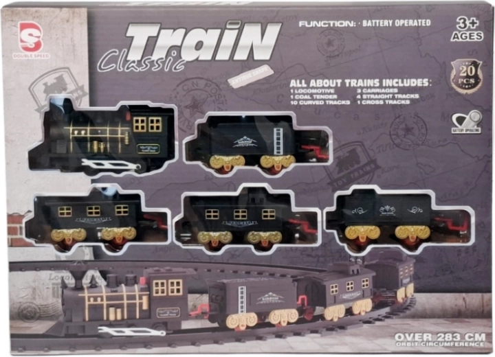 Eisenbahnstrecke mit batteriebetriebenem Zug – 1 Stück