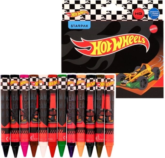 Jumbo-Wachsmalstifte Hot Wheels 12 Farben - 1 Stück