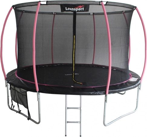 Gartentrampolin LEANSPORT 14 ft schwarz-rosa