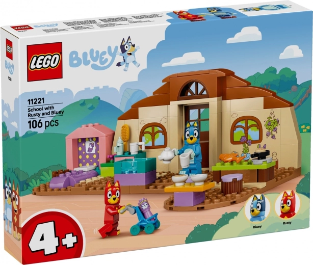 LEGO Bluey Schule mit Rusty und Bluey