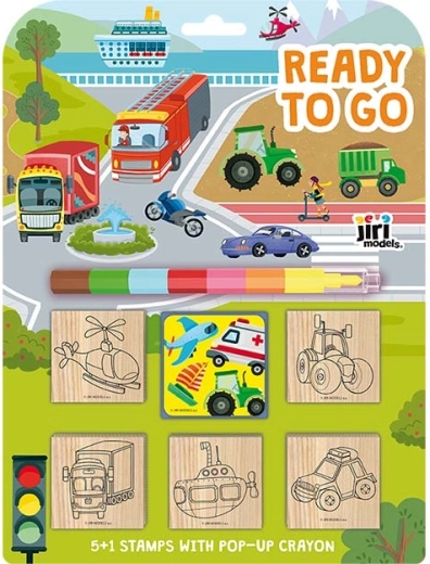 Stempel 5+1 mit Wachsmalstift – Verkehr