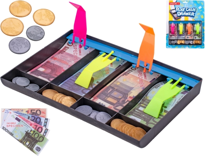 Kinderkasse mit Banknoten und Münzen 20 × 14,5 cm