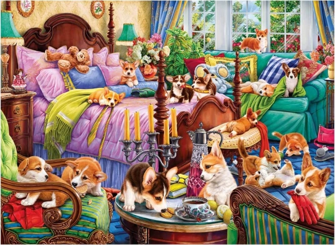 Puzzle Hunde im Bett 1000 Teile