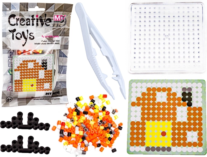 Bügelperlen – Mini-Set mit Vorlage „Haus“