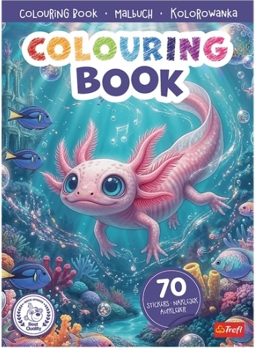 Axolotl: Malbuch mit Stickern