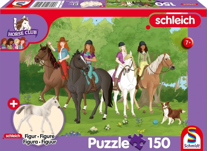 Schmidt Puzzle Schleich Ausflug in die Natur 150 Teile + Figur
