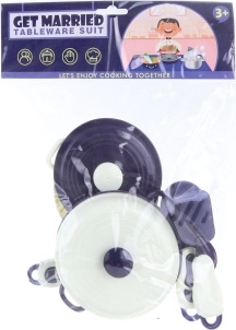 Kindergeschirr-Set 9-tlg. blau-weiß