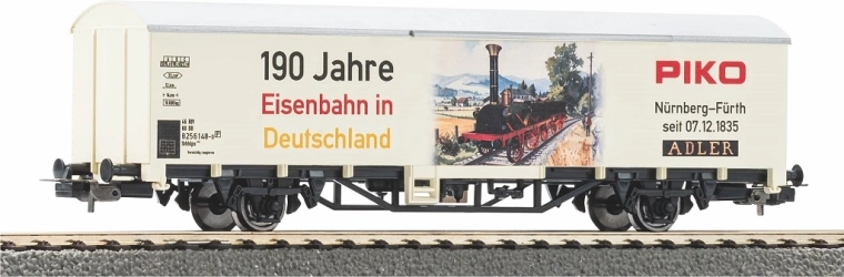 Piko gedeckter Güterwagen H0 limitierte Edition 190 Jahre Eisenbahn