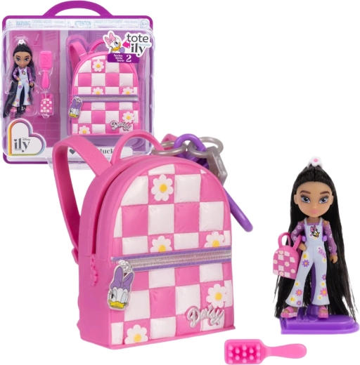 Disney ILY 4Ever Tote-ily Teenies Mode-Mini-Puppe mit Daisy-Motiv und Zubehör