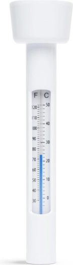 Schwimmendes Poolthermometer mit Schnur, weiß