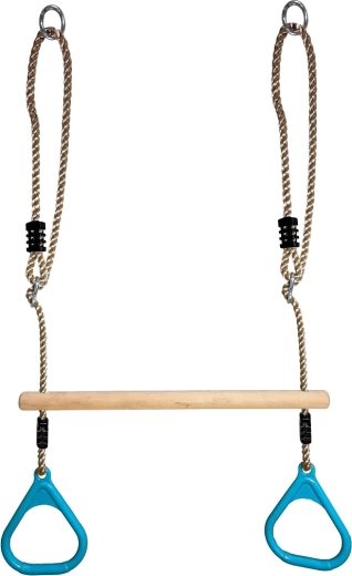 2Kids Toys Turnringe mit Holzstange, türkis