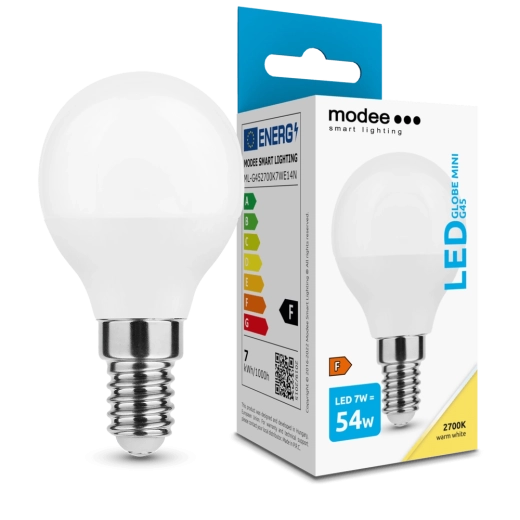 LED-Lampe G45 7 W E14 warmweiß