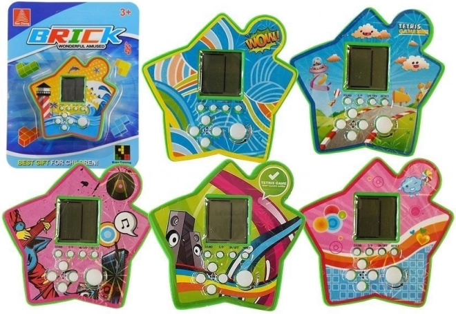 Taschen-Elektronikspiel Tetris in Sternform – grün