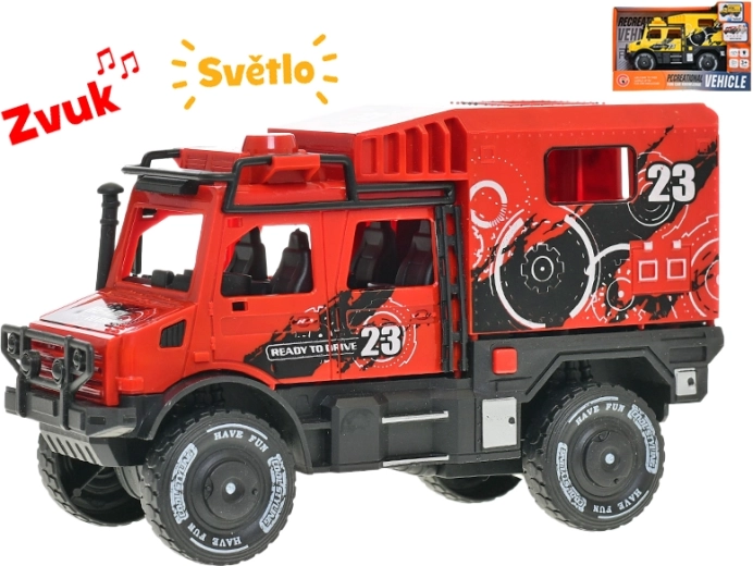 Geländewagen mit Schwungrad 18 cm mit Licht und Sound