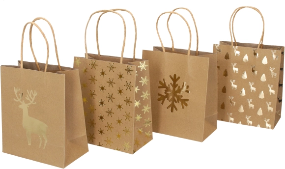 Weihnachtliche Geschenktasche XS 15x17x8 cm