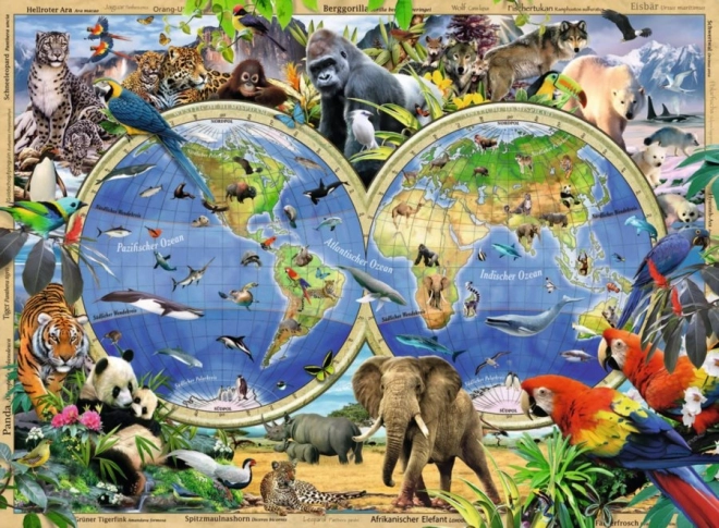 Ravensburger Puzzle Welt der Wildtiere XXL 100 Teile