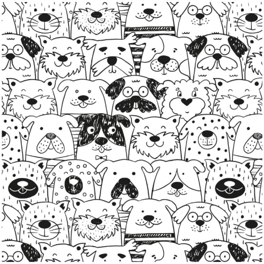 Kunsttischdecke 65 × 50 cm mit Pets-Motiv