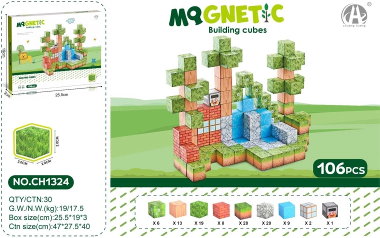 Set magnetischer 3D-Würfel – 106 Teile