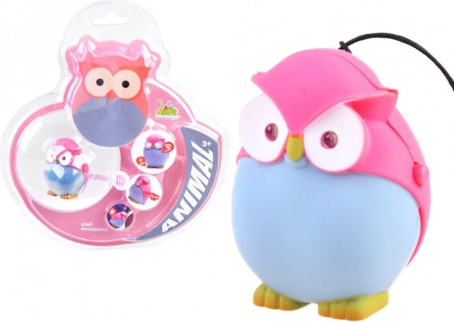 Farbiger Eulen-Schlüsselanhänger mit Licht und Sound