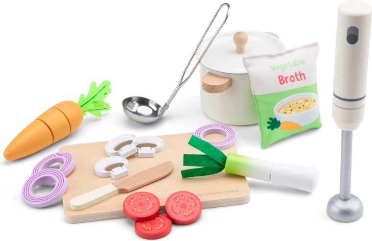 Holzset zur Zubereitung von Suppe