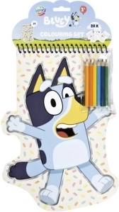 Bluey Malbuch mit Stickern und Buntstiften (6 Stk.)