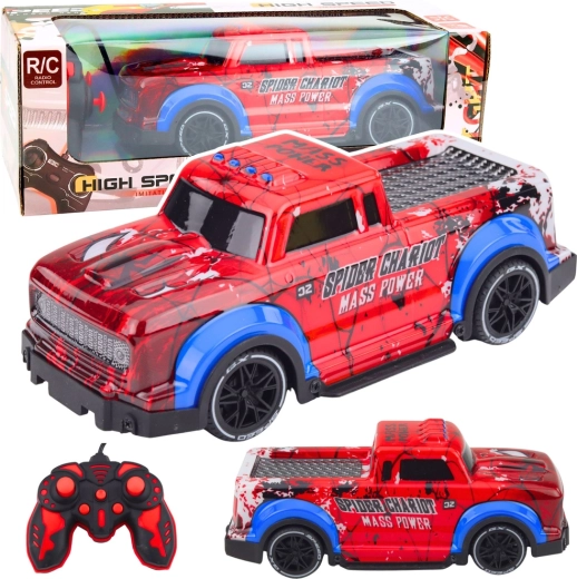 RC-Geländeauto Spider mit LED-Effekten, rot