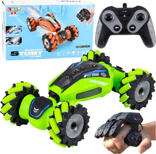 Stunt-RC-Auto 4x4 mit Gestensteuerung, Lichtern, Sounds und Wasserdampf
