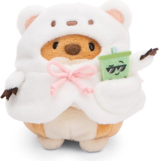 Nici MyMochi Hund Hiro 8 cm im Eisbärenkostüm mit Bubble Tea, Geschenkset