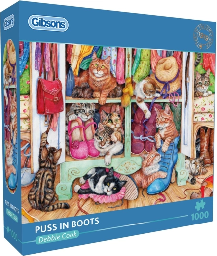 Gibsons Puzzle Kater in Stiefeln 1000 Teile