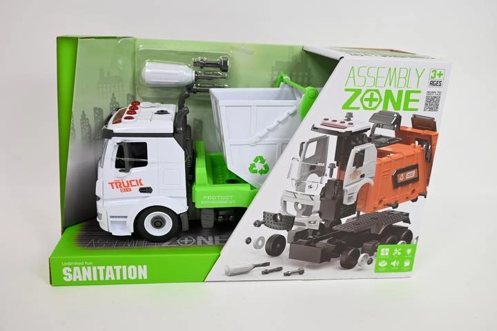 Kinder-Müllauto mit Container zum Schrauben