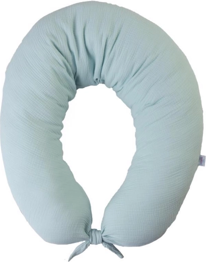 Babymatex Musselin-Stillkissen Moon helltürkis 260 cm
