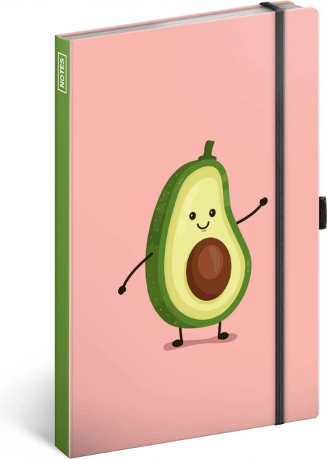 Notizbuch Avocado, liniert, 13 × 21 cm