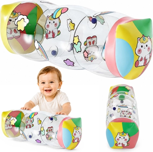 Aufblasbare Krabbelrolle für Babys – Einhörner 48 × 20 cm