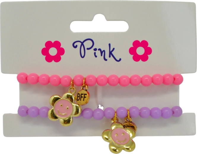 Armbänder mit Metall-Sonnenblume für Kinder – Set mit 2 Stück