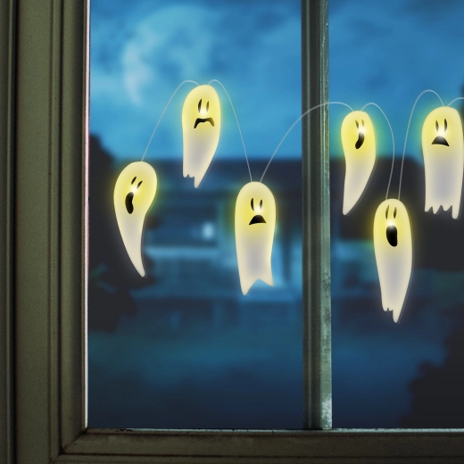 Halloween-LED-Fensterdekoration Geist 85 cm