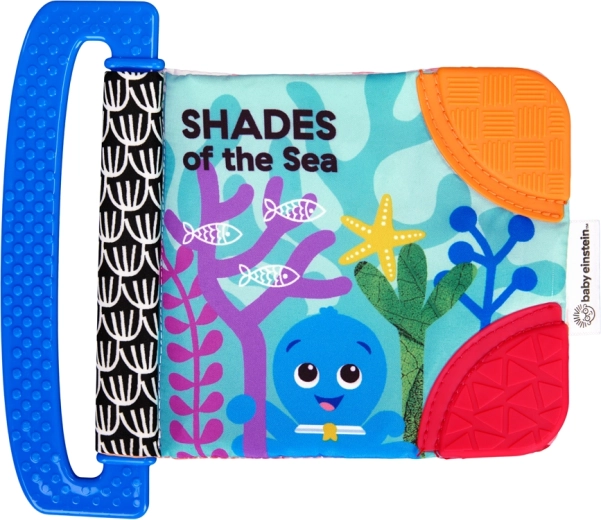 Baby Einstein weiches Knisterbuch mit Beißhilfen und Texturen Shades of the Sea, ab 0 Monaten