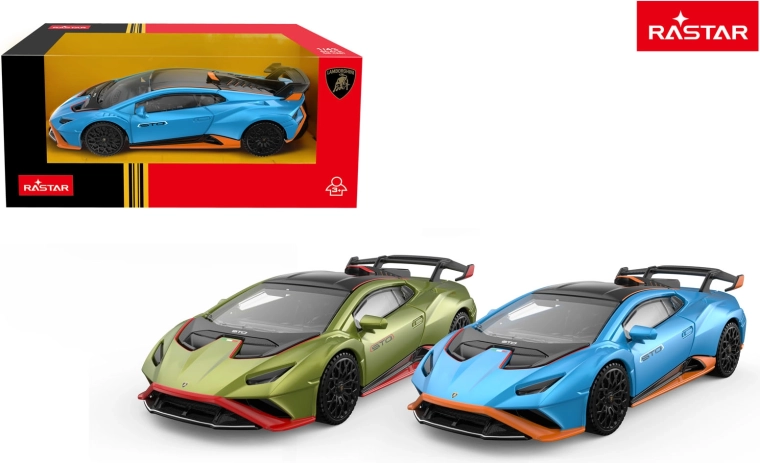 Auto-Modell Rastar Lamborghini Huracan STO 1:43 blau - 1 Stück