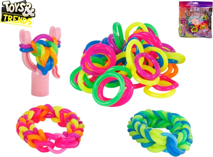 Strickset für Mega-Gummiband-Armbänder TOYS&TRENDS (72 Stk.)