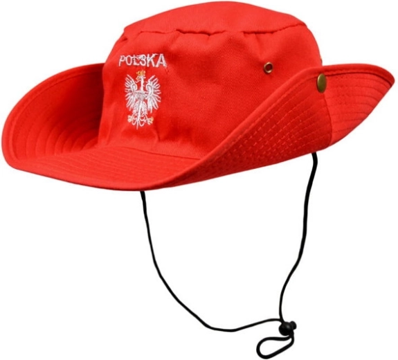 Cowboyhut in Polens Farben weiß‑rot