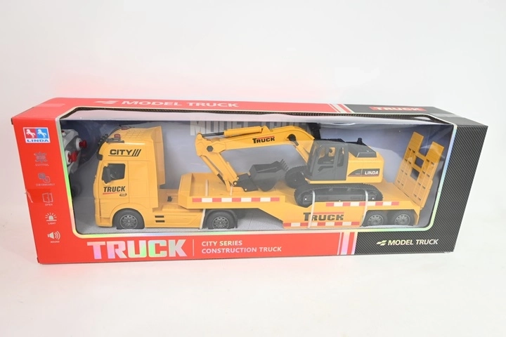 TIR-Abschleppwagen mit ferngesteuertem Bagger – Set
